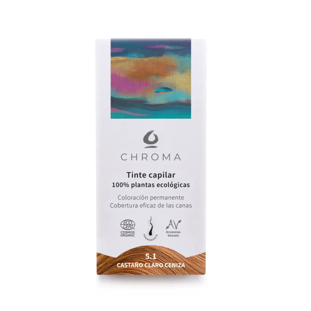 Chroma Tinte Natural 5.1 Castaño Claro Ceniza 100g
